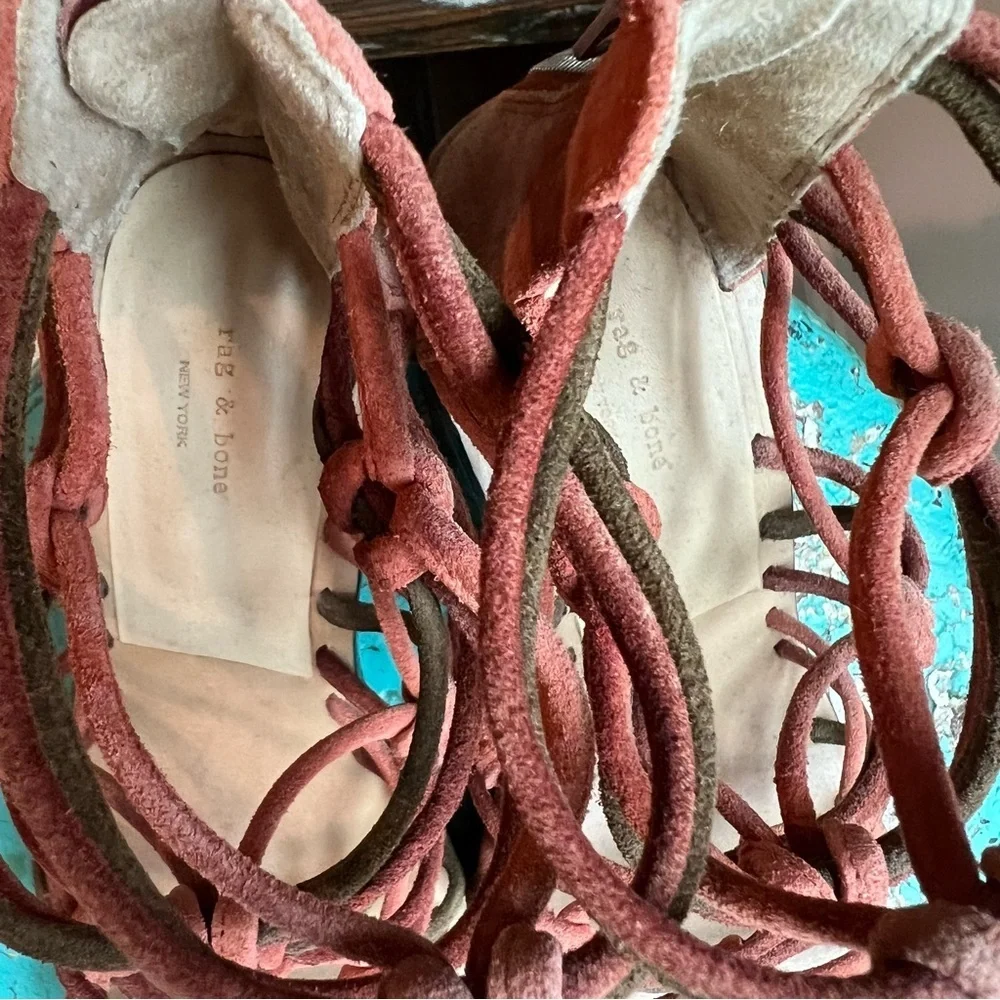 rag & bone Multi color green orange Strappy heels size 6.5 Genuine leather…
